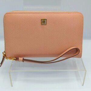 Anne Klein Large Continental Wristlet Wallet Blush Pink